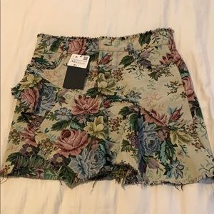Zara ruffle skirt - floral print